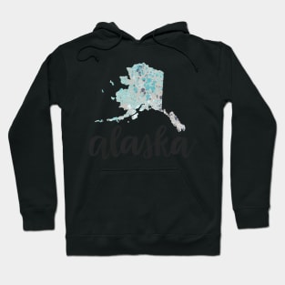 alaska - calligraphy and abstract state Hoodie